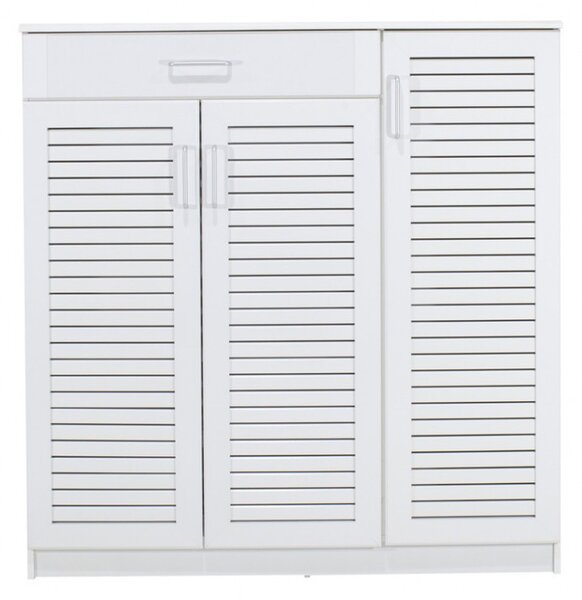 Шкаф за обувки Sante за 30 чифта бял 120x37x123 см