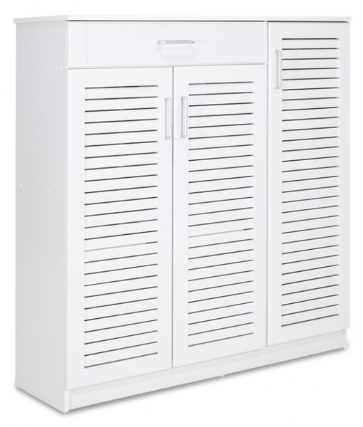 Шкаф за обувки Sante за 30 чифта бял 120x37x123 см