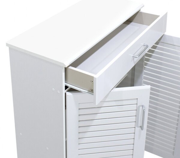 Шкаф за обувки Сантé за 20 чифта бял 80x37x123 см