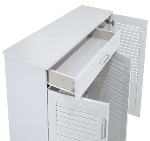 Шкаф за обувки Sante за 30 чифта бял 120x37x123 см