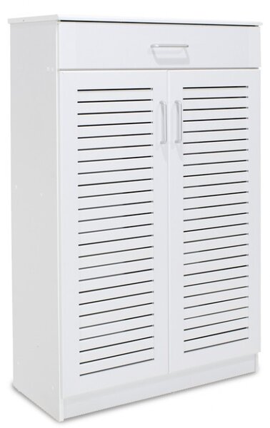Шкаф за обувки Сантé за 20 чифта бял 80x37x123 см