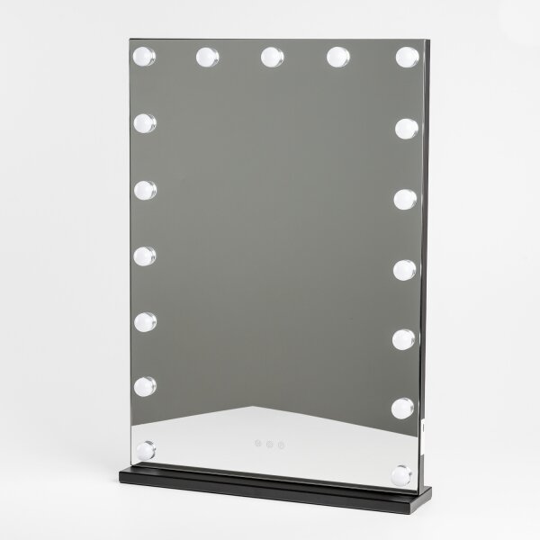 BRILAGI - Димируемо огледало за грим HOLLYWOOD LED/15W/230V 55x70 cm черно