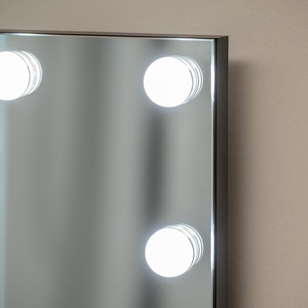 BRILAGI - LED димируемо огледало за грим HOLLYWOOD LED/15W/230V 60x50 cm черно