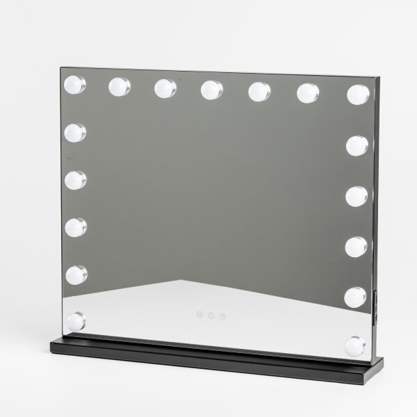 BRILAGI - LED димируемо огледало за грим HOLLYWOOD LED/15W/230V 60x50 cm черно