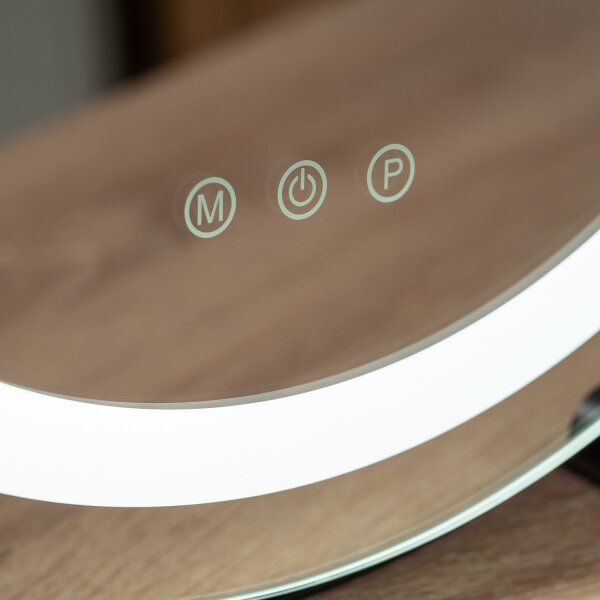 BRILAGI - LED димируемо огледало за грим CALIFORNIA LED/17W/230V Ø 42 cm черно