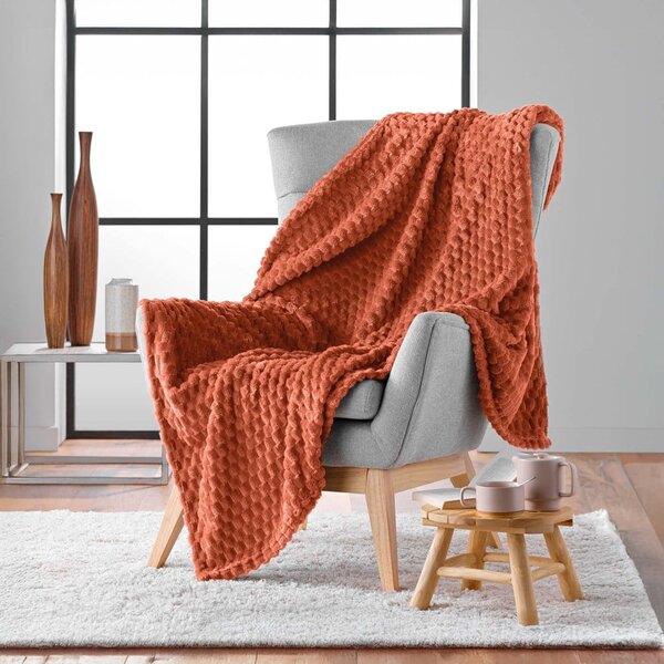 Теракотено одеяло от микрофланела 125x150 cm Mini Frosty – douceur d'intérieur