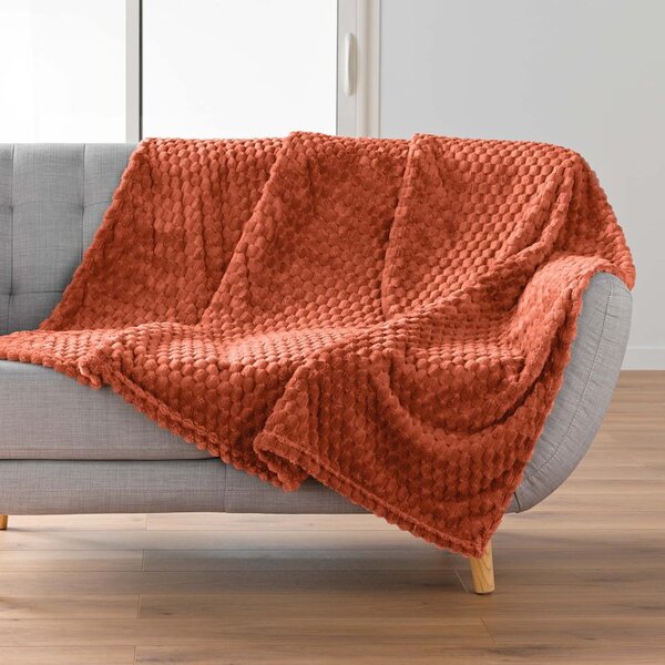 Теракотено одеяло от микрофланела 125x150 cm Mini Frosty – douceur d'intérieur