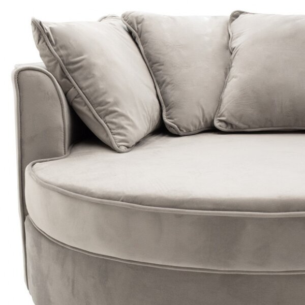 Диван Round Сив 123x120x85 см