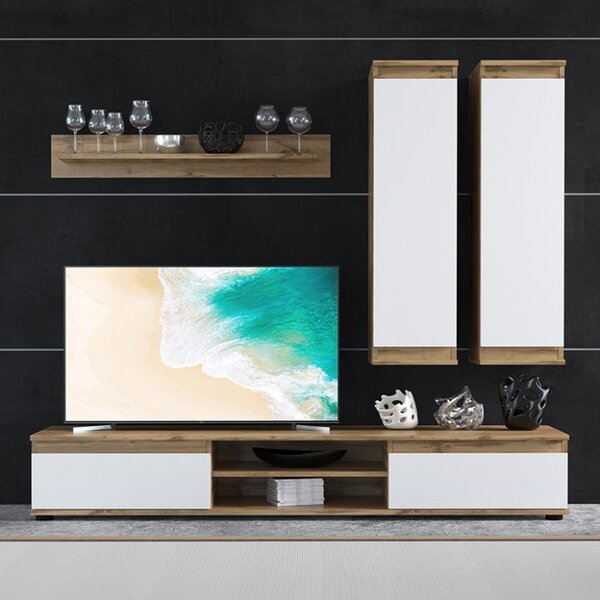 Комплект ТВ шкаф Сандро Дъб 175x37x160 см