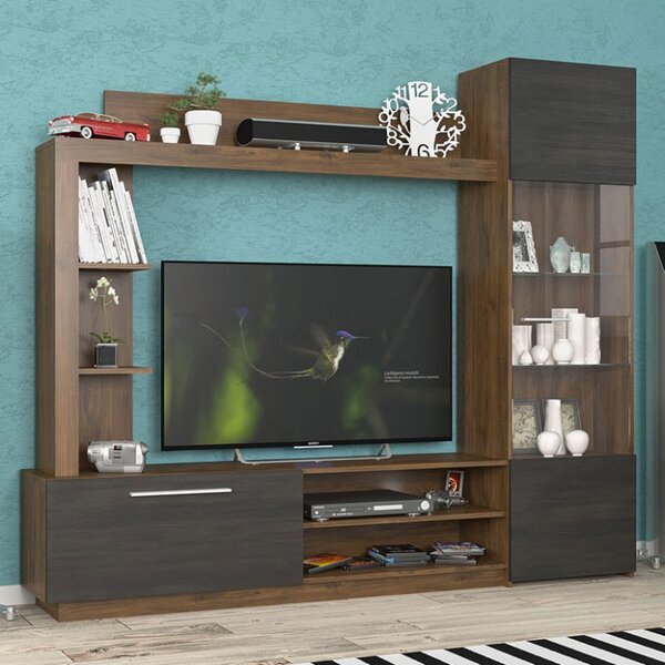 Комплект ТВ шкаф June Дъб 204x35x177 см