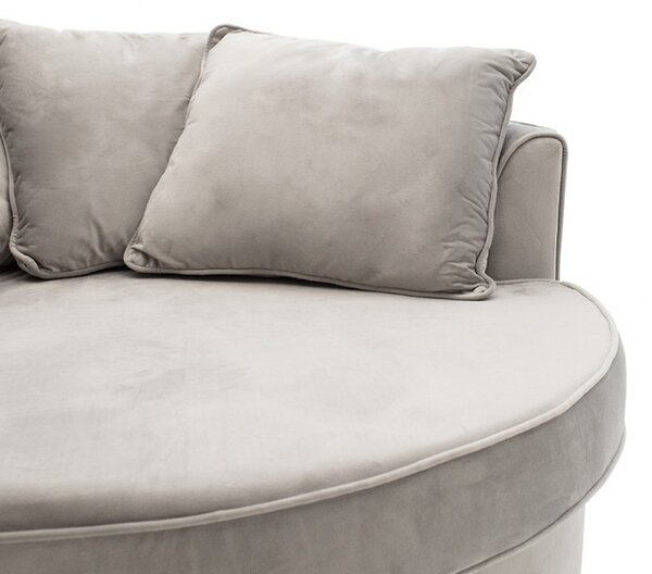 Диван Round Сив 123x120x85 см