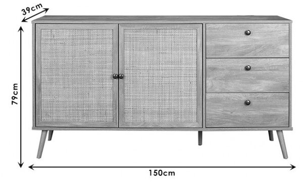 Буфет Oslo Sonoma 150x39x79 см