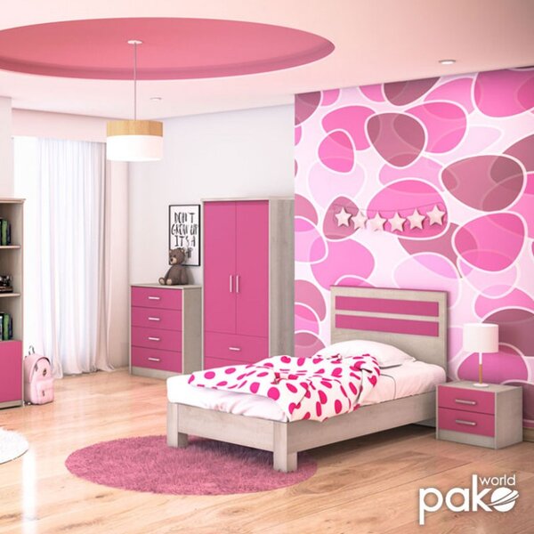 Нощно шкафче Looney Розово 47.5x40.5x40.5 см
