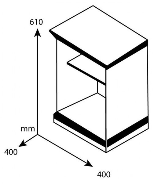 Нощно шкафче Моцарт Орех 40x40x61 см