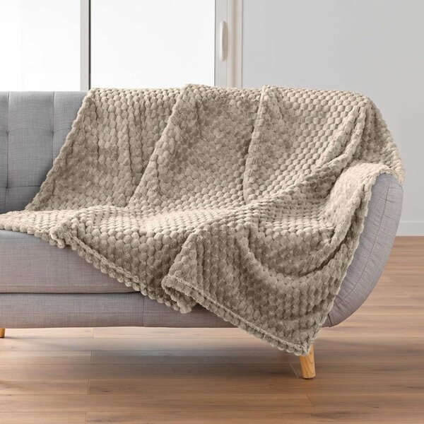 Кафяво-сиво одеяло от микрофланела 125x150 cm Mini Frosty – douceur d'intérieur