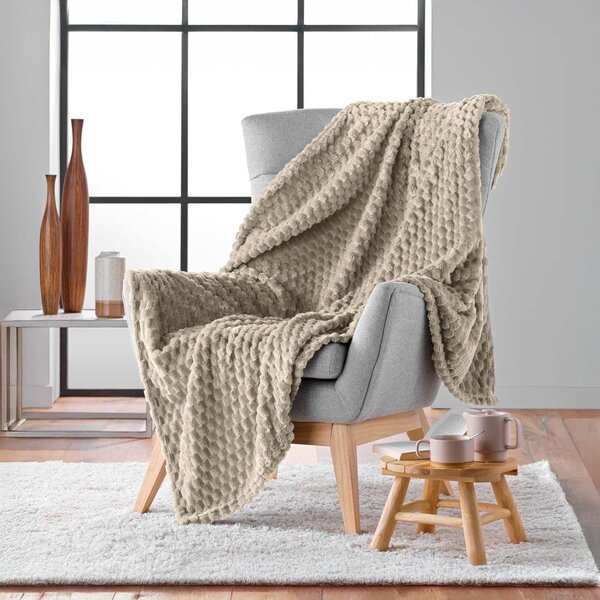 Кафяво-сиво одеяло от микрофланела 125x150 cm Mini Frosty – douceur d'intérieur