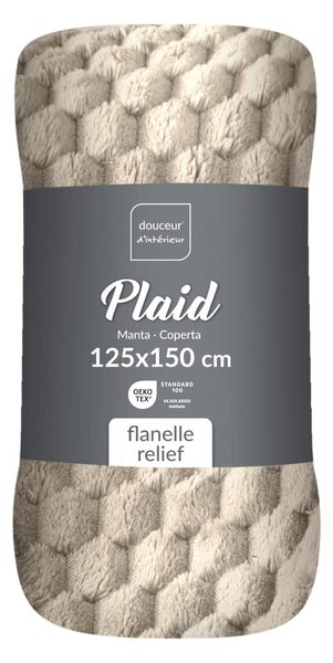 Кафяво-сиво одеяло от микрофланела 125x150 cm Mini Frosty – douceur d'intérieur