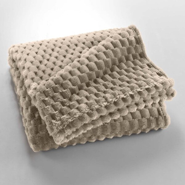 Кафяво-сиво одеяло от микрофланела 125x150 cm Mini Frosty – douceur d'intérieur