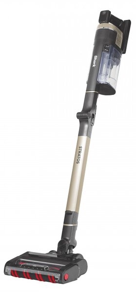 Вертикална прахосмукачка Shark Stratos True Pet Flexology IZ400EUT, 309W, 0.7L, Автономия 60 мин, Clean Sense IQ, Pet Pro, LED, Powerfins, Тъмносив/шампанско