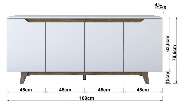 Конзола GD102 Бяло-Орех