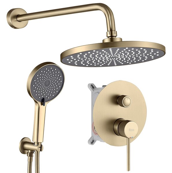 Душ система за вграждане Rea Lungo Stripe Gold Brush