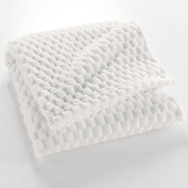 Кремаво одеяло от микрофланела 125x150 cm Mini Frosty – douceur d'intérieur