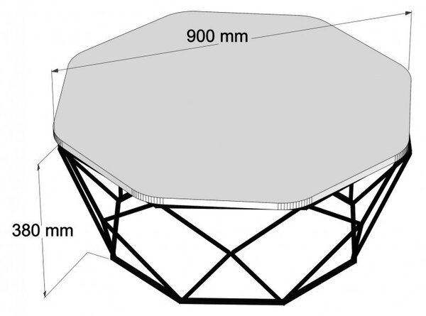 Масичка за кафе Diamond Oak