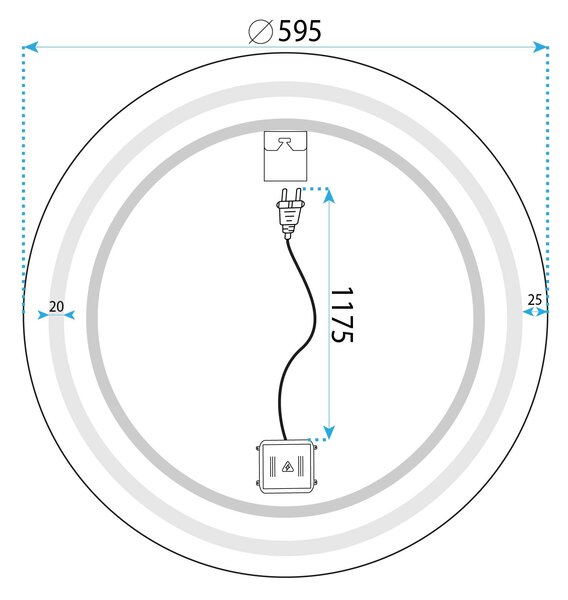 Огледало LED 60cm MMJ Black