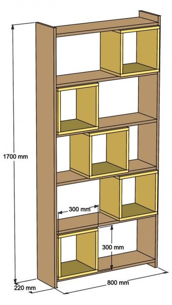 Библиотека Box Орех-Крем