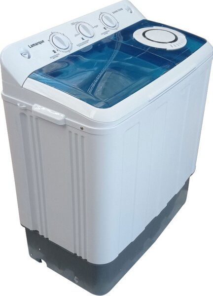 Пералня Lamarque SAWM-7585BL, 360W, 7 Kg, Таймер, Тиха работа, Син/бял