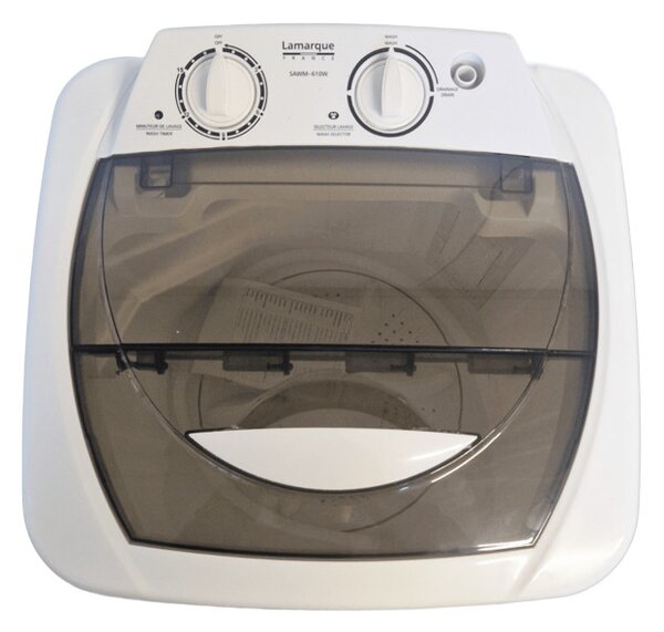 Полуавтоматична пералня Lamarque SAWM-610W, 380W, 6 кг, Таймер, Превключвател, Бял
