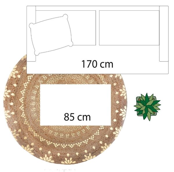Килим atmosphera Shine, 115 cm, Юта