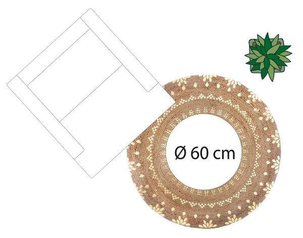 Килим atmosphera Shine, 115 cm, Юта