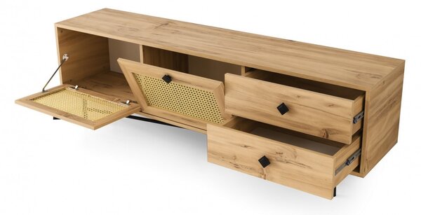 ТВ шкаф Hapsiyas180 Дъб-Черен