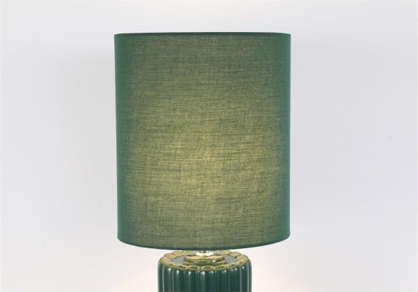 Searchlight EU22353GR - Настолна лампа GROOVE 1xE14/60W/230V зелена
