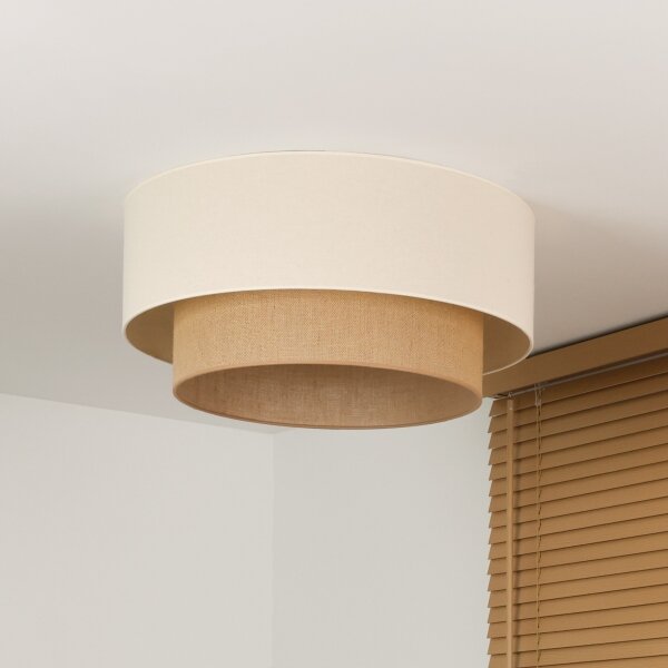 Duolla - Таванно осветително тяло BOHO 3xE27/15W/230V Ø 60 см кремаво/бежово