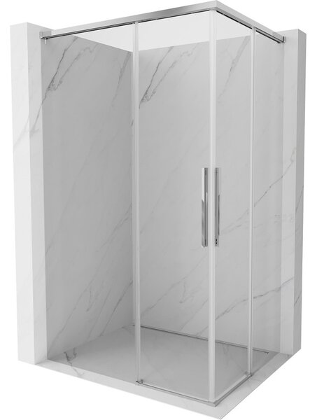 Mexen Rox Двойна плъзгаща душ кабина 100 x 90 см, прозрачна, хром - 8C2D-100-090-01-00