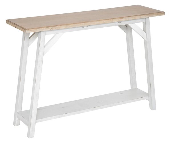 Конзолна маса atmosphera Olbia, 120 cm, MDF, Акация, Бял