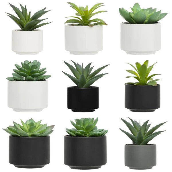 Изкуствено растение atmosphera Succulent, 13 cm, Различни видове