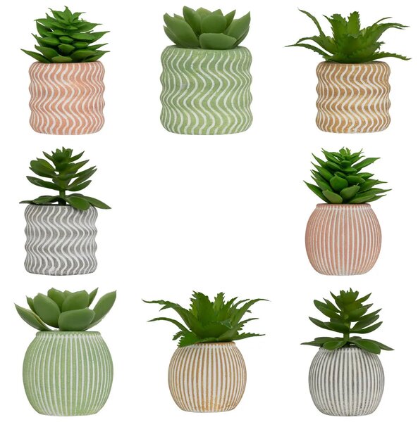 Изкуствено растение atmosphera Ubi Succulent, 7 cm, Различни видове