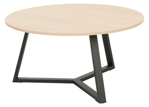 Set masute de cafea, 2 buc, Berton, Natural, 80x80x40 cm