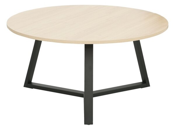 Set masute de cafea, 2 buc, Berton, Natural, 80x80x40 cm