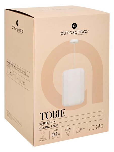 Пендел atmosphera Tobie, 25 cm, Бял памук