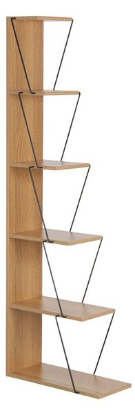Set mobilier living masuta de cafea, 2 biblioteci si comoda TV, 4 buc, Tars, Stejar, 120x50x30 cm