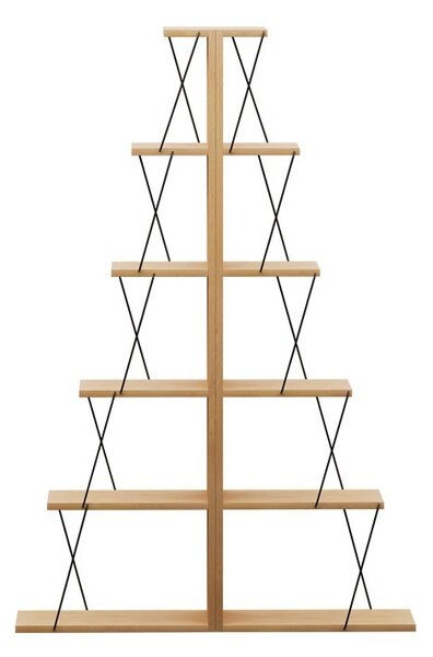 Set mobilier living masuta de cafea, 2 biblioteci si comoda TV, 4 buc, Tars, Stejar, 120x50x30 cm