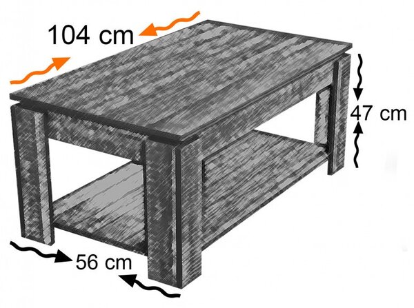 Масичка за кафе Shelf - Светъл дъб