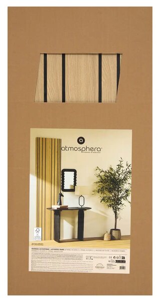 Акустичен декоративен стенен панел atmosphera Colva, MDF, 120x60 cm, Светло дърво