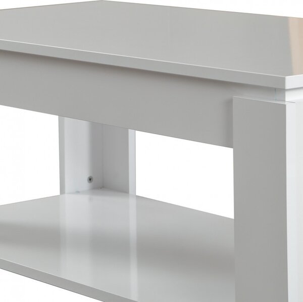 Масичка за кафе Shelf - Блестящо бяло