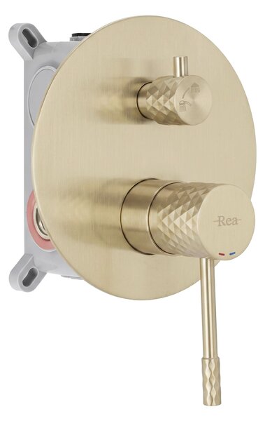 Душ система за вграждане Rea Lungo Diamond Brush Gold + BOX