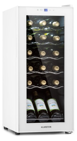 Klarstein Shiraz 18 Slim Uno, шкаф за вино, 50 л, 18 бутилки, 5-18°C, сензорен контролен панел